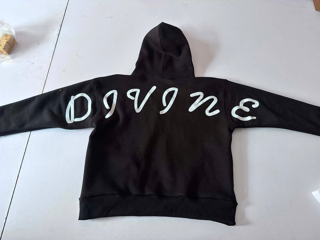 YOU ARE DIVINE BOXY CROP HOODIE